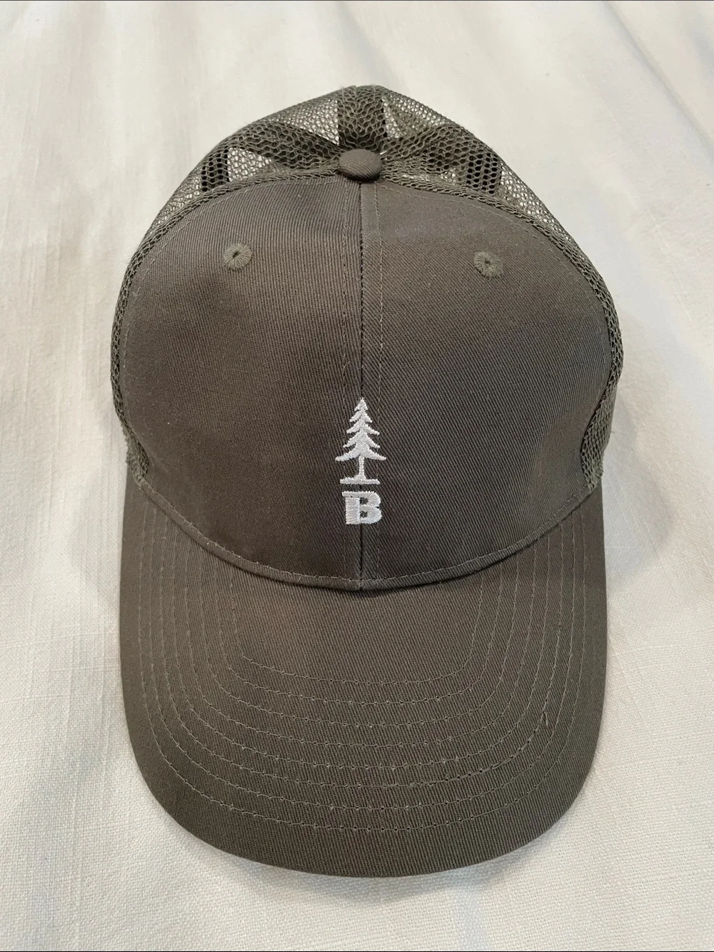 Bass Outdoor embroidered Mesh Back Trucker Hat- Olive Green